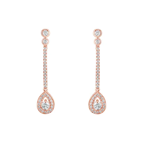 Náušnice s diamanty Glamour Drop