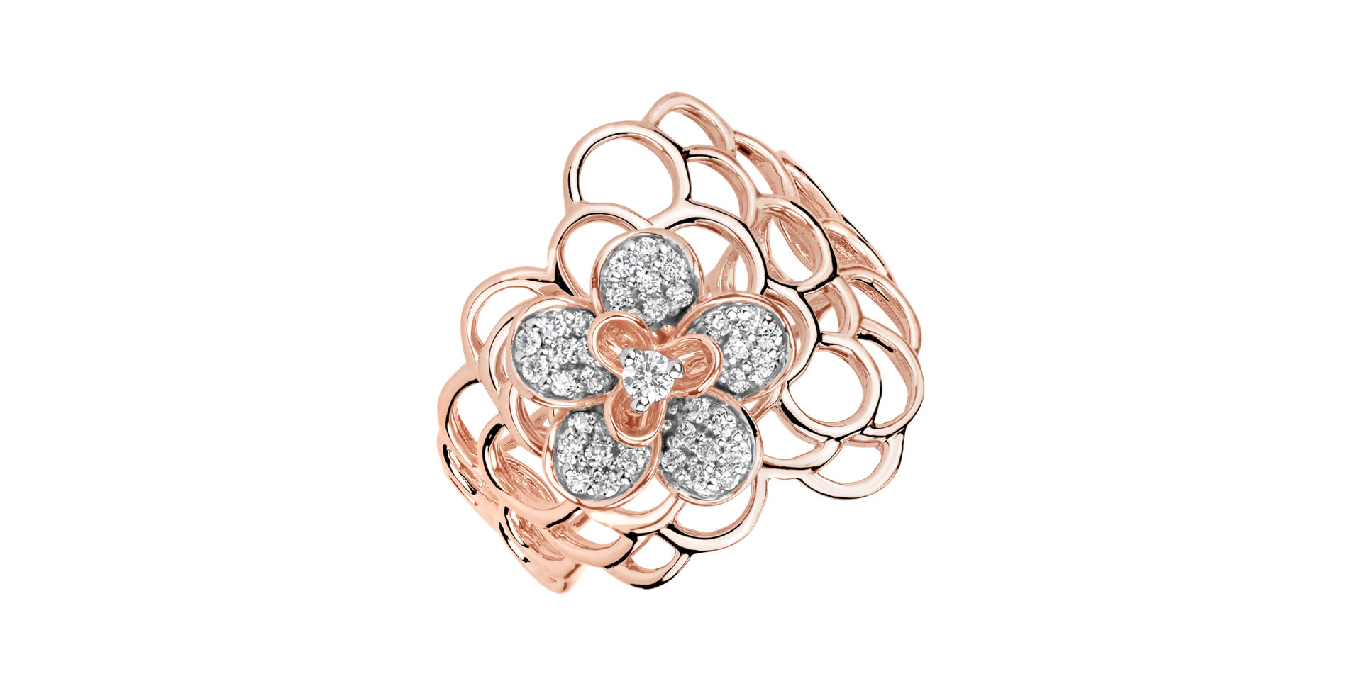 Prsten s diamanty Blooming Beauty