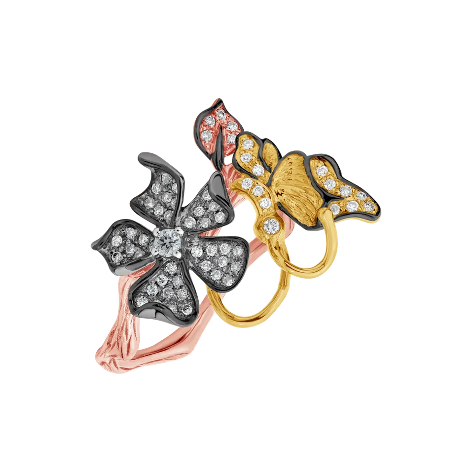 Prsten s diamanty Flower Enigma