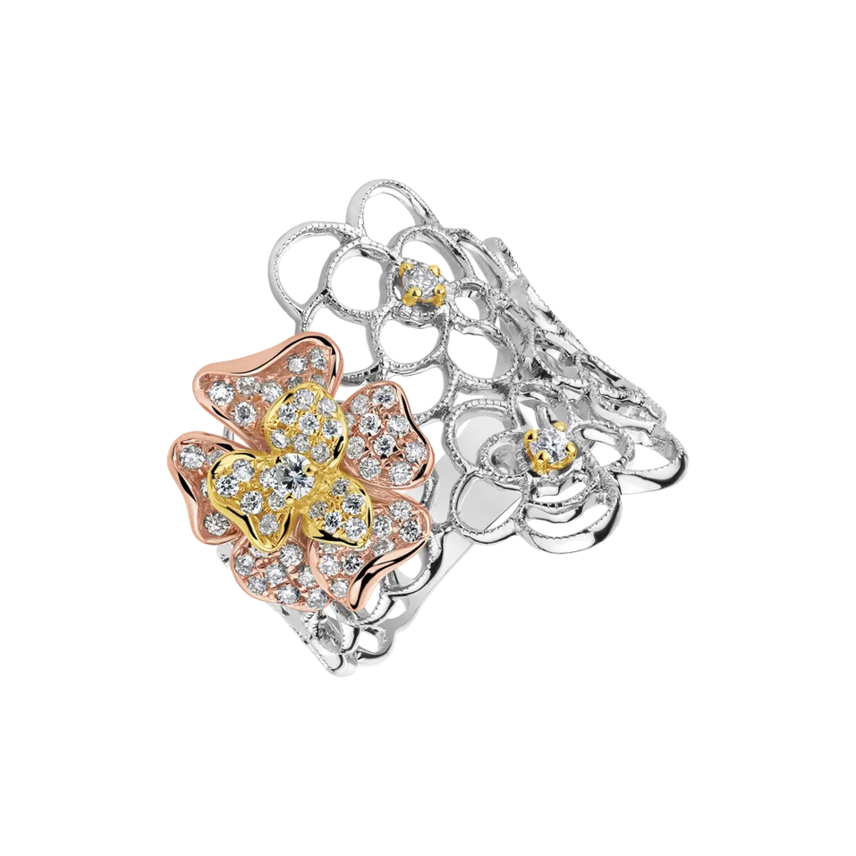 Prsten s diamanty Virgin Flower