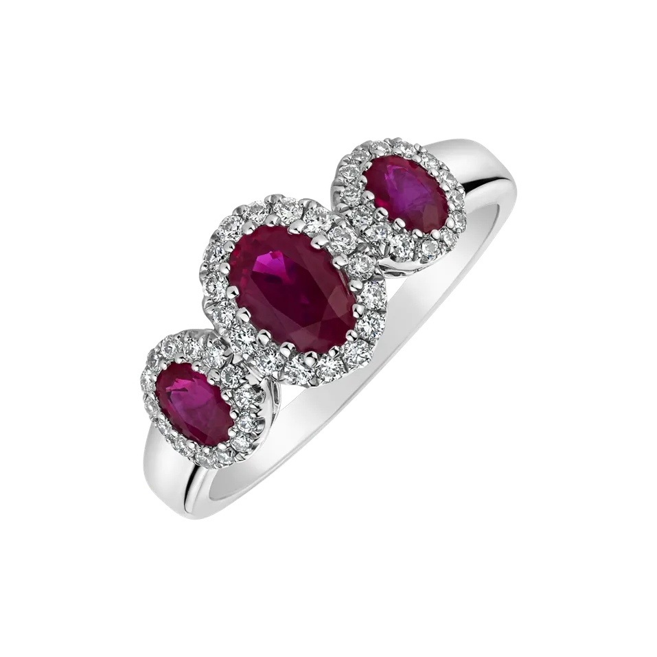 Prsten s diamanty a rubíny Ruby Destiny