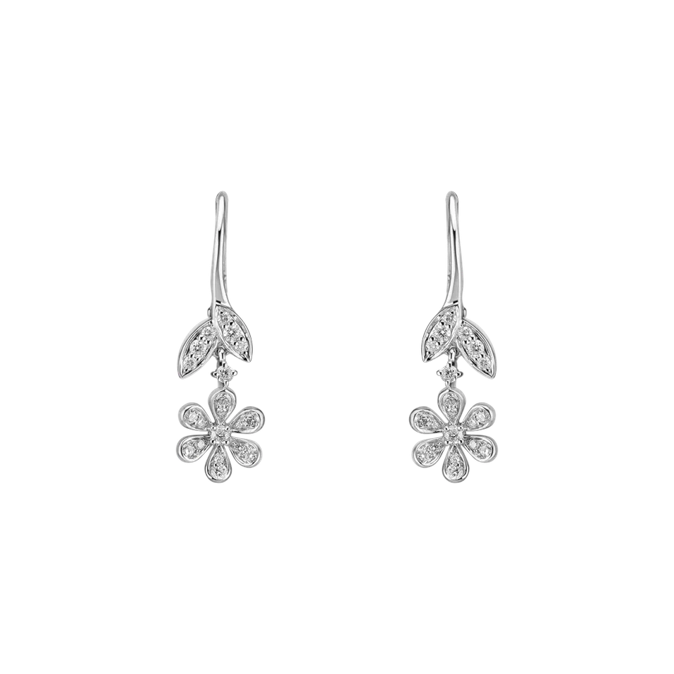 Náušnice s diamanty Daisy Flower