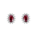 Náušnice s rubínem a diamanty Princess Sparkle2