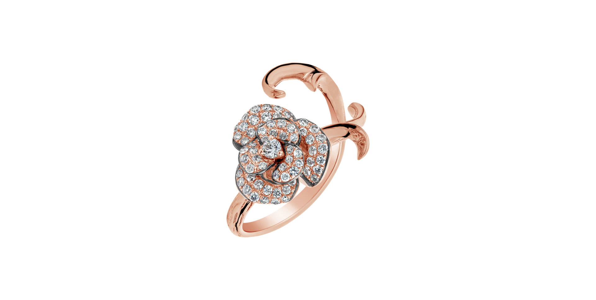 Prsten s diamanty Spiral Rose