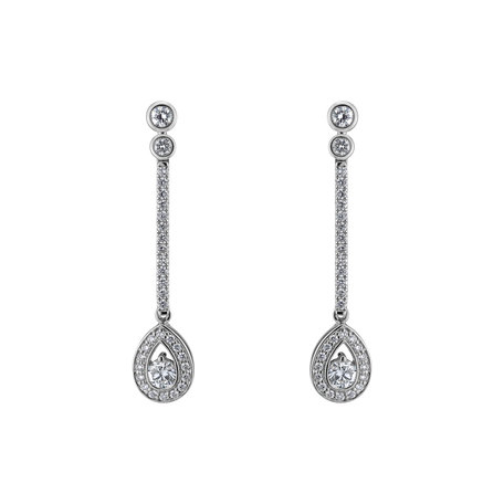 Náušnice s diamanty Glamour Drop