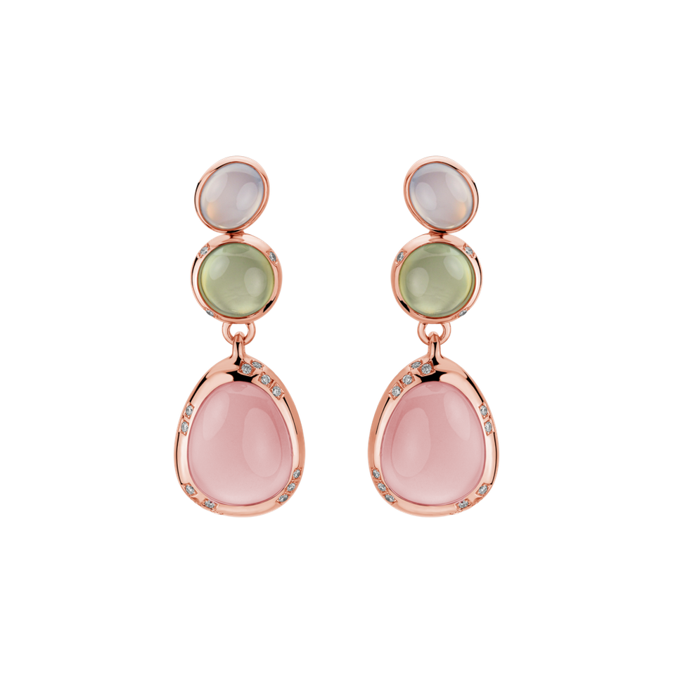 Náušnice s diamanty a drahokamy Arabic Glam