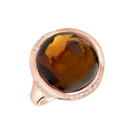 Prsten s quartzem diamanty Gentility Sin