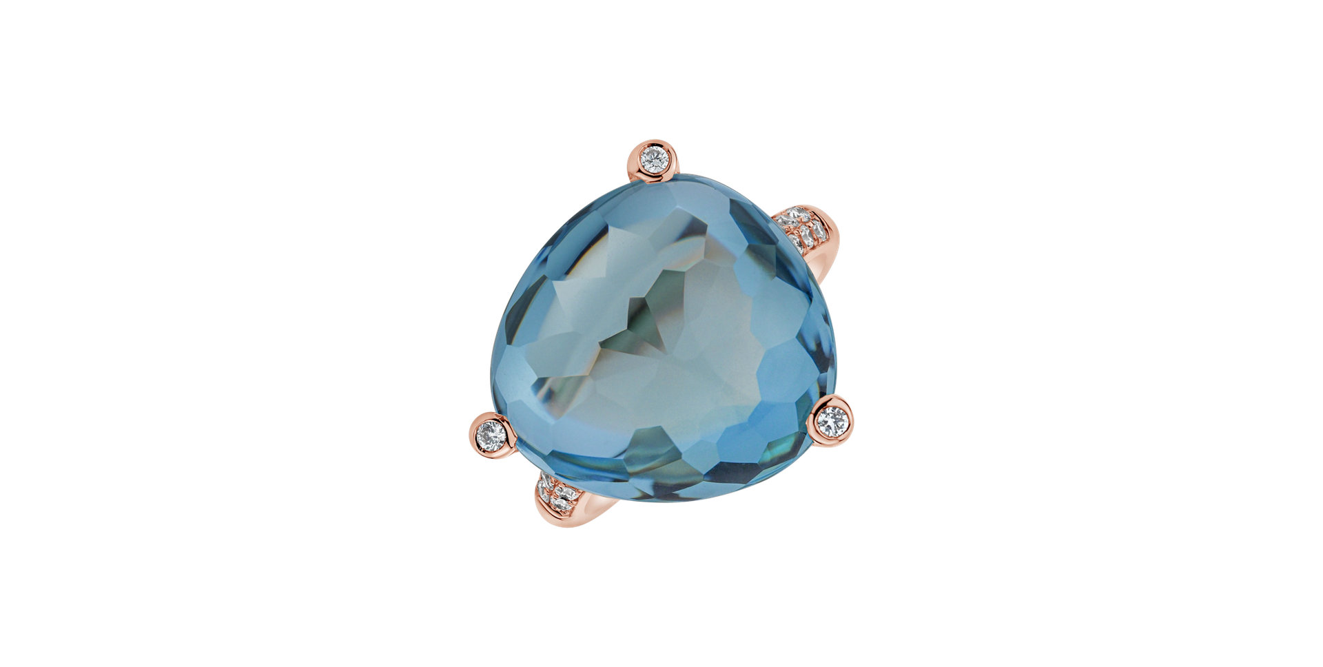Prsten s topazem a diamanty Spring Joy