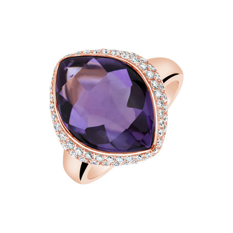 Prsten s ametystem a diamanty Ravishing Princess