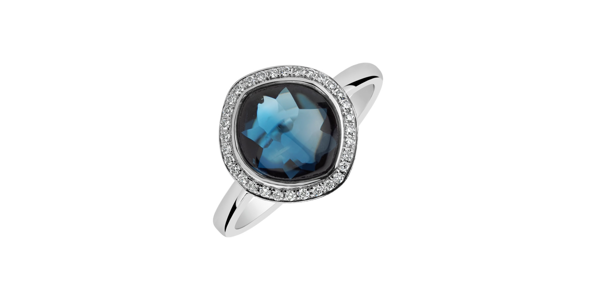 Prsten s topazem a diamanty Eternity Bloom