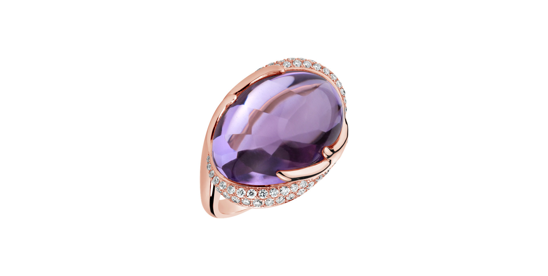 Prsten s ametystem a diamanty Fantastic Dream