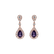 Náušnice s ametystem a diamanty Lavish Feeling2