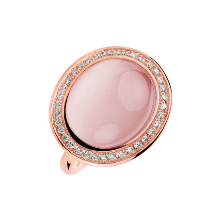 Prsten s růženínem a diamanty Spring Eye