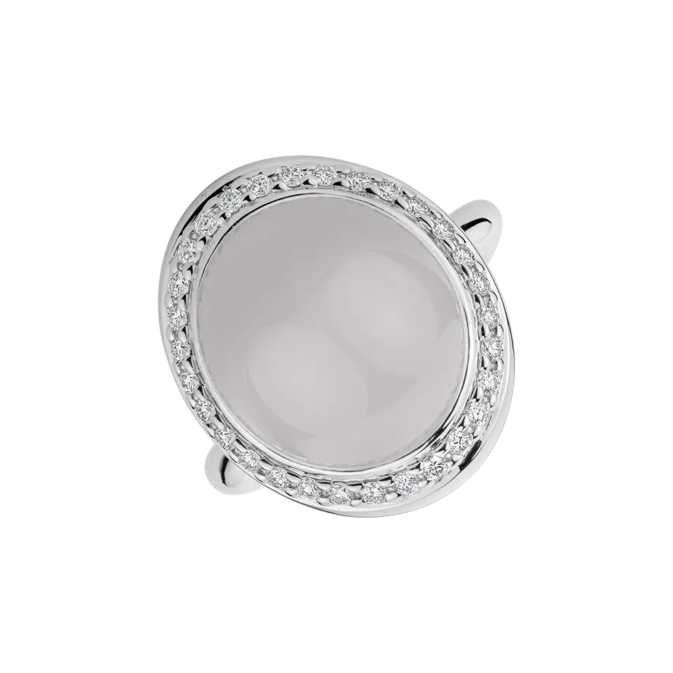 Prsten s quartzem a diamanty Spring Eye