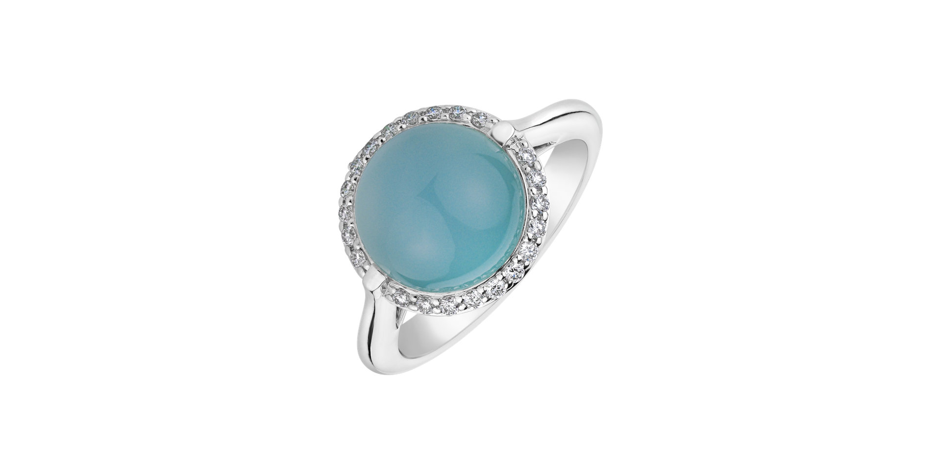 Prsten s chalcedonem a diamanty Turquoise