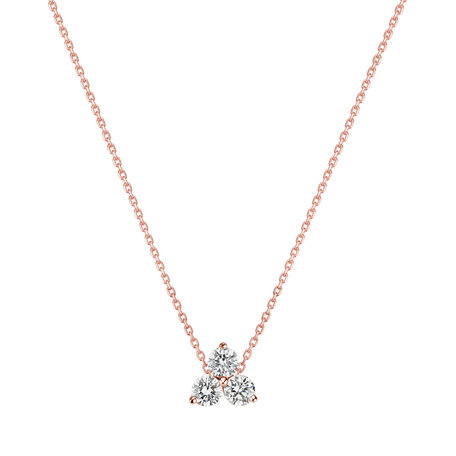 Náhrdelník s diamanty Sparkling Trefoil