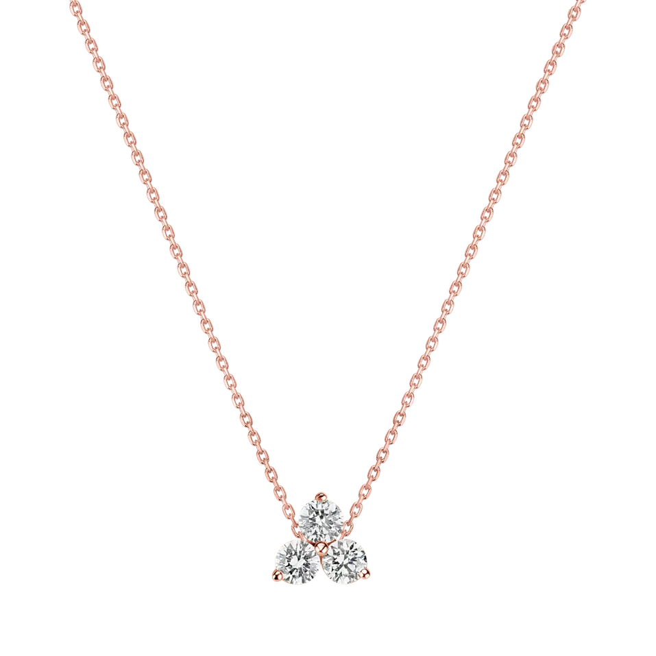 Náhrdelník s diamanty Sparkling Trefoil