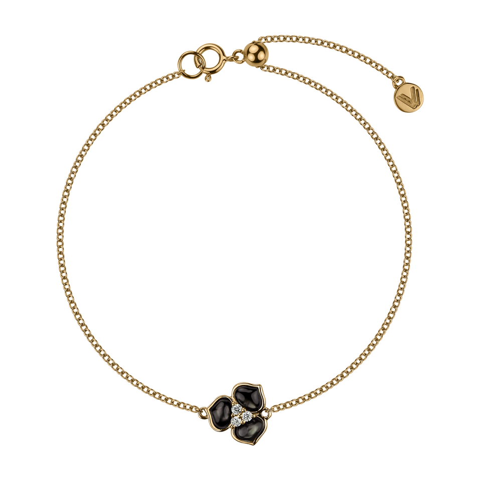 Náramek s diamanty a perletí Larne