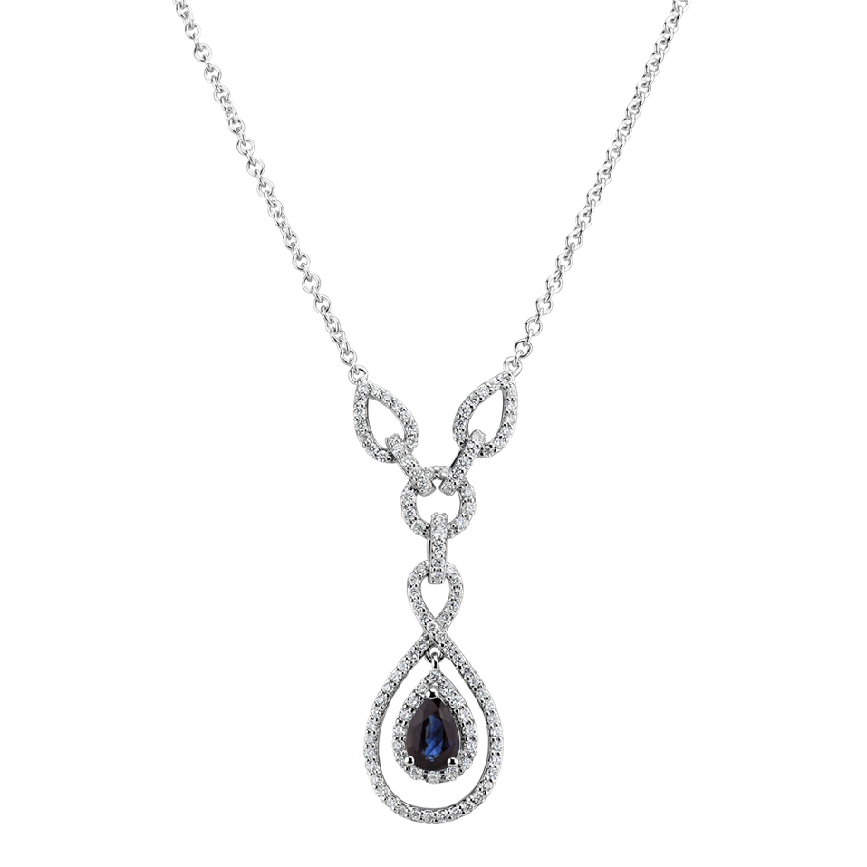 Náhrdelník se safírem a diamanty Glamorous