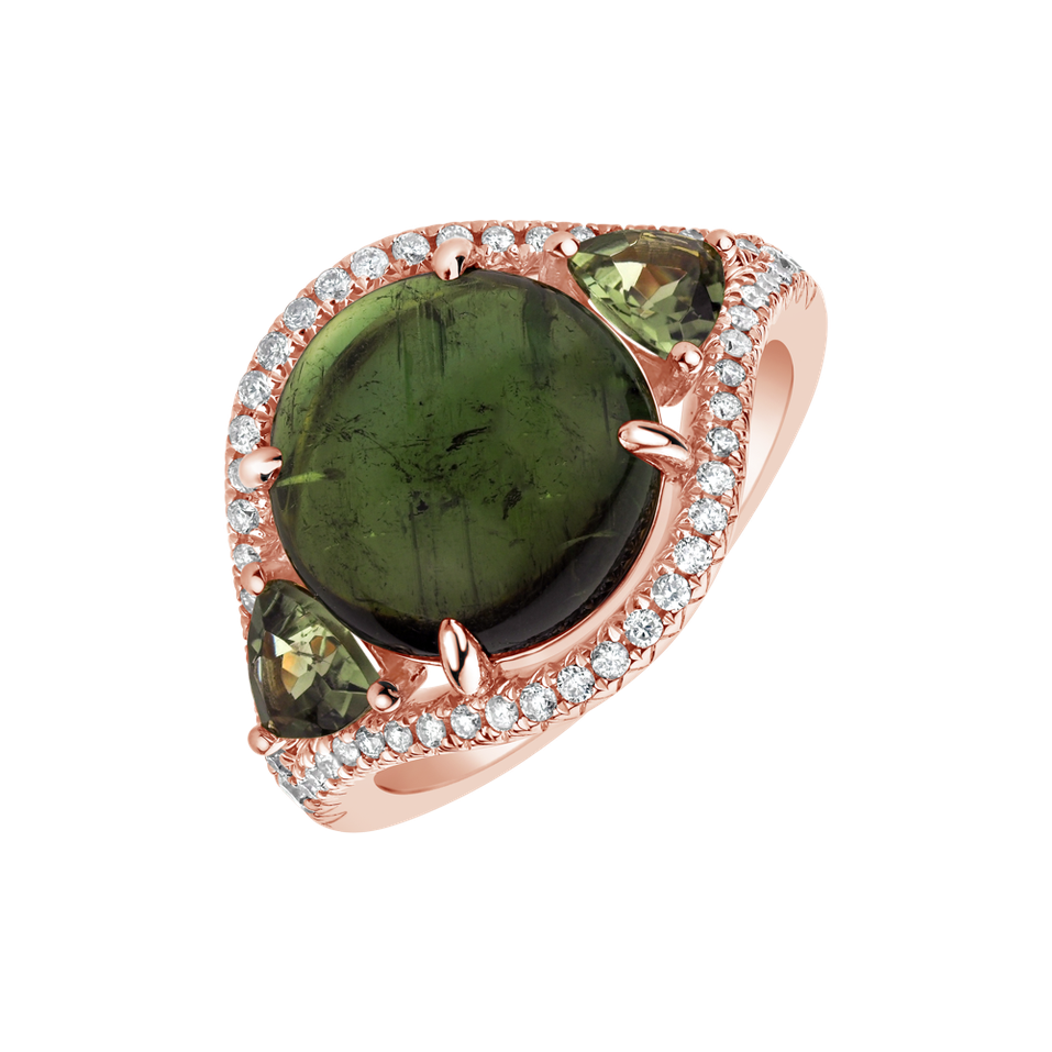 Prsten s turmalínem a diamanty Arabic Midnight