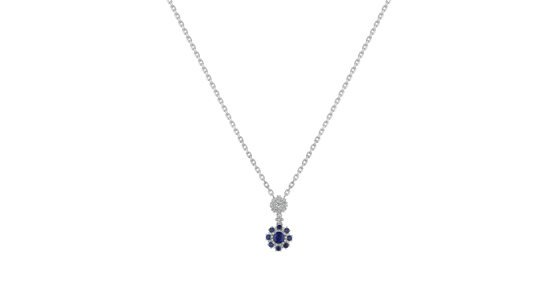 Přívěs s diamanty a safíry Euphoric Bloom