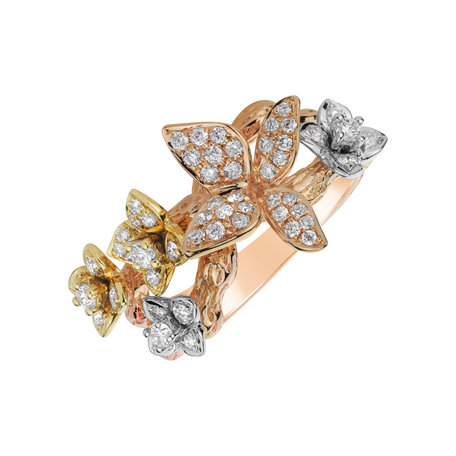 Prsten s diamanty Flower Kingdom