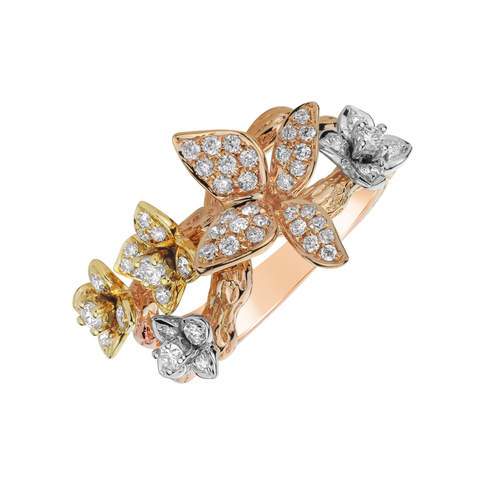 Prsten s diamanty Flower Kingdom