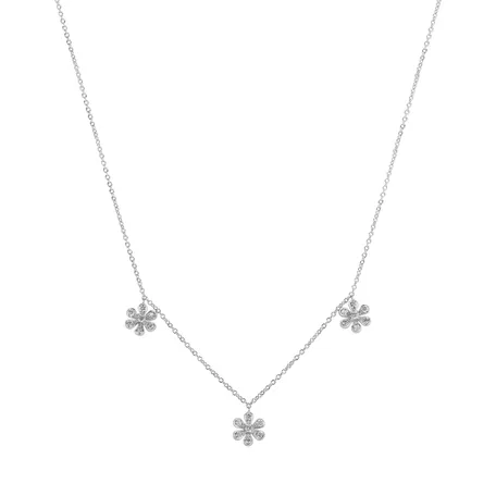 Náhrdelník s diamanty Discrete Blossom