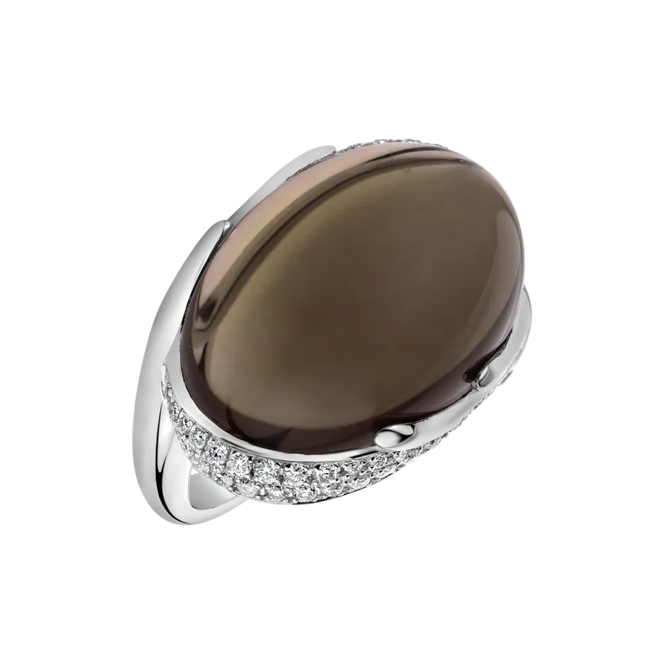 Prsten s quartzem diamanty Gem Miracle