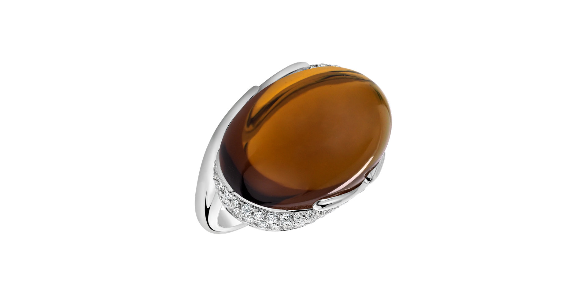 Prsten s quartzem diamanty Gem Miracle