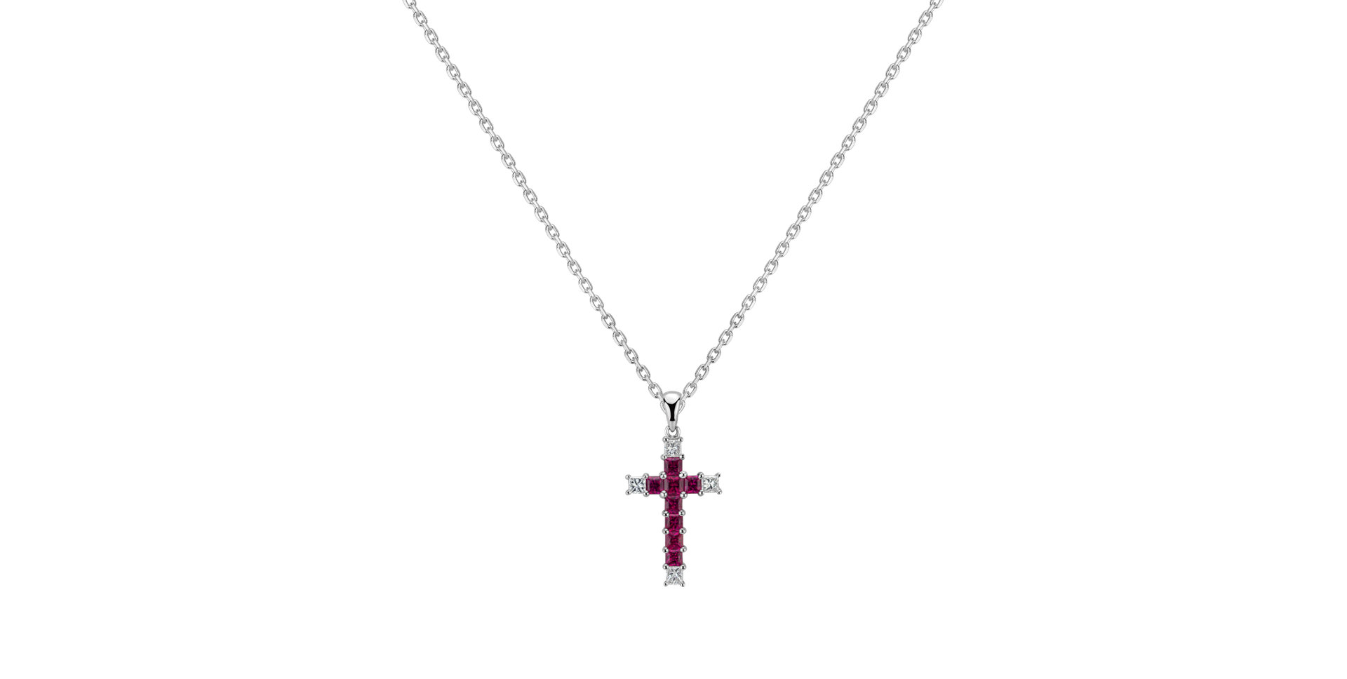 Přívěs s diamanty a rubíny Blood Cross