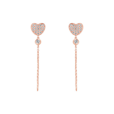 Náušnice s diamanty Blush Romance