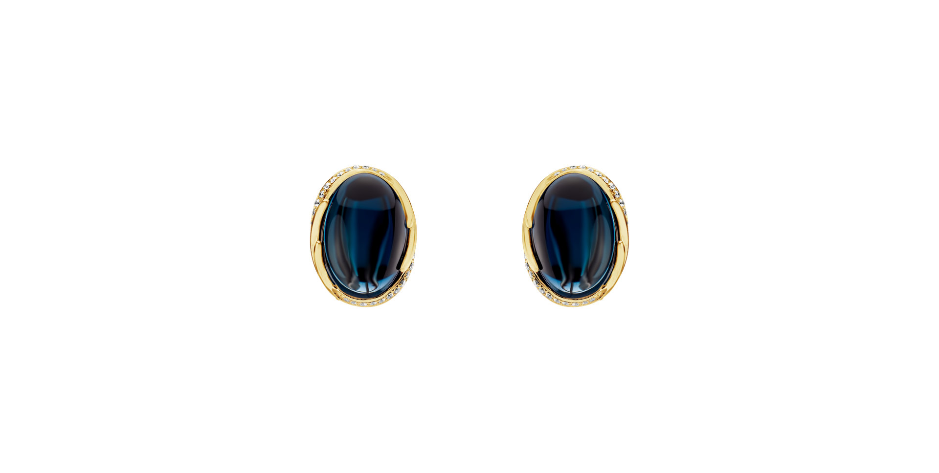 Náušnice s topazem a diamanty Mystic Blossom