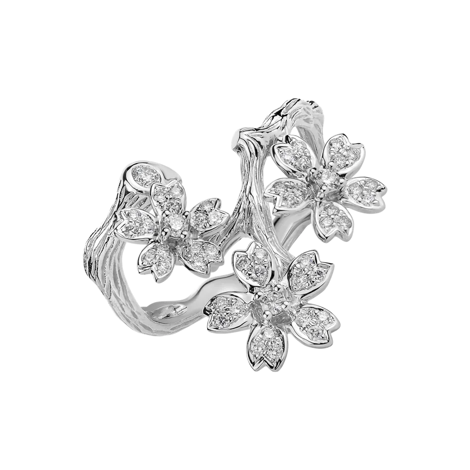 Prsten s diamanty Flower Feeling