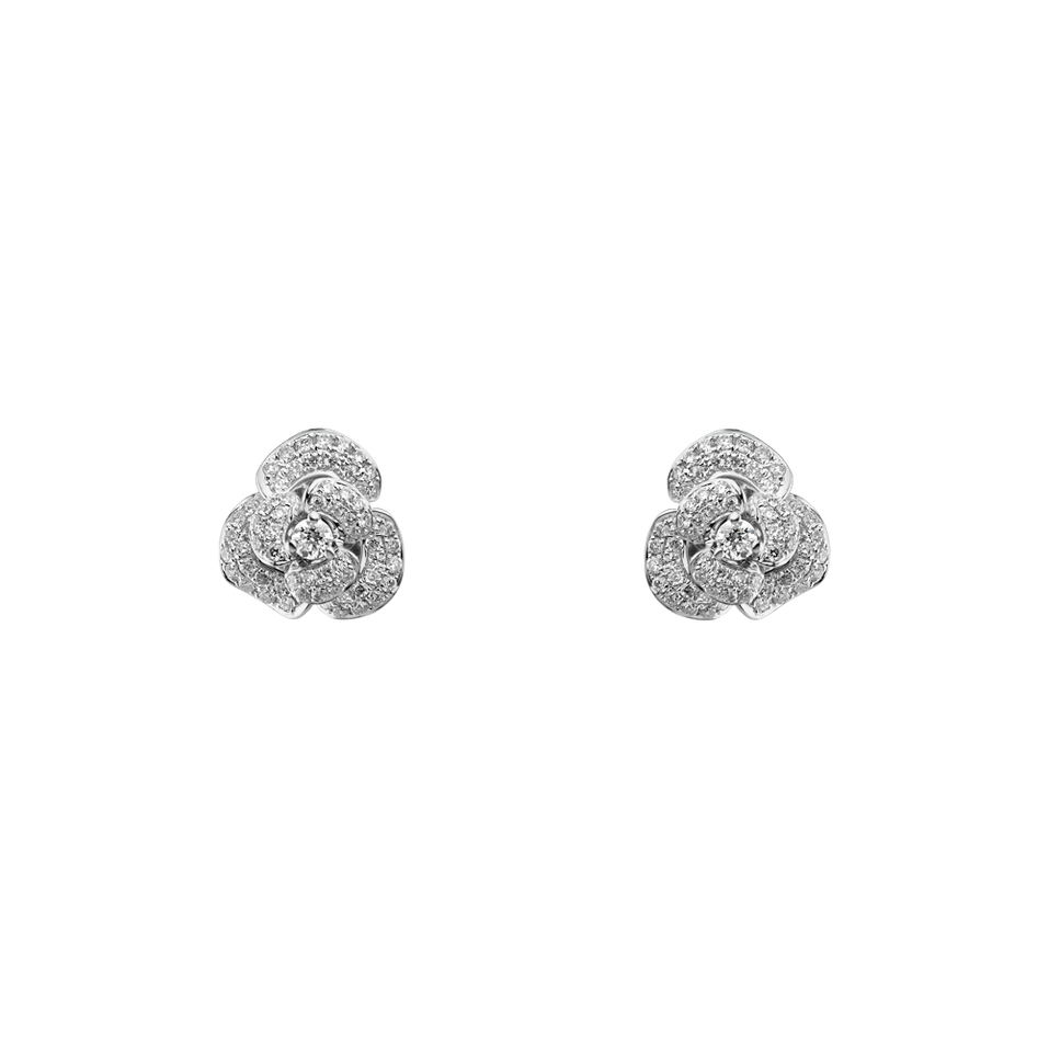 Náušnice s diamanty Diamond Flower