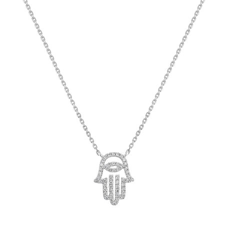 Náhrdelník s diamanty Hand Eye
