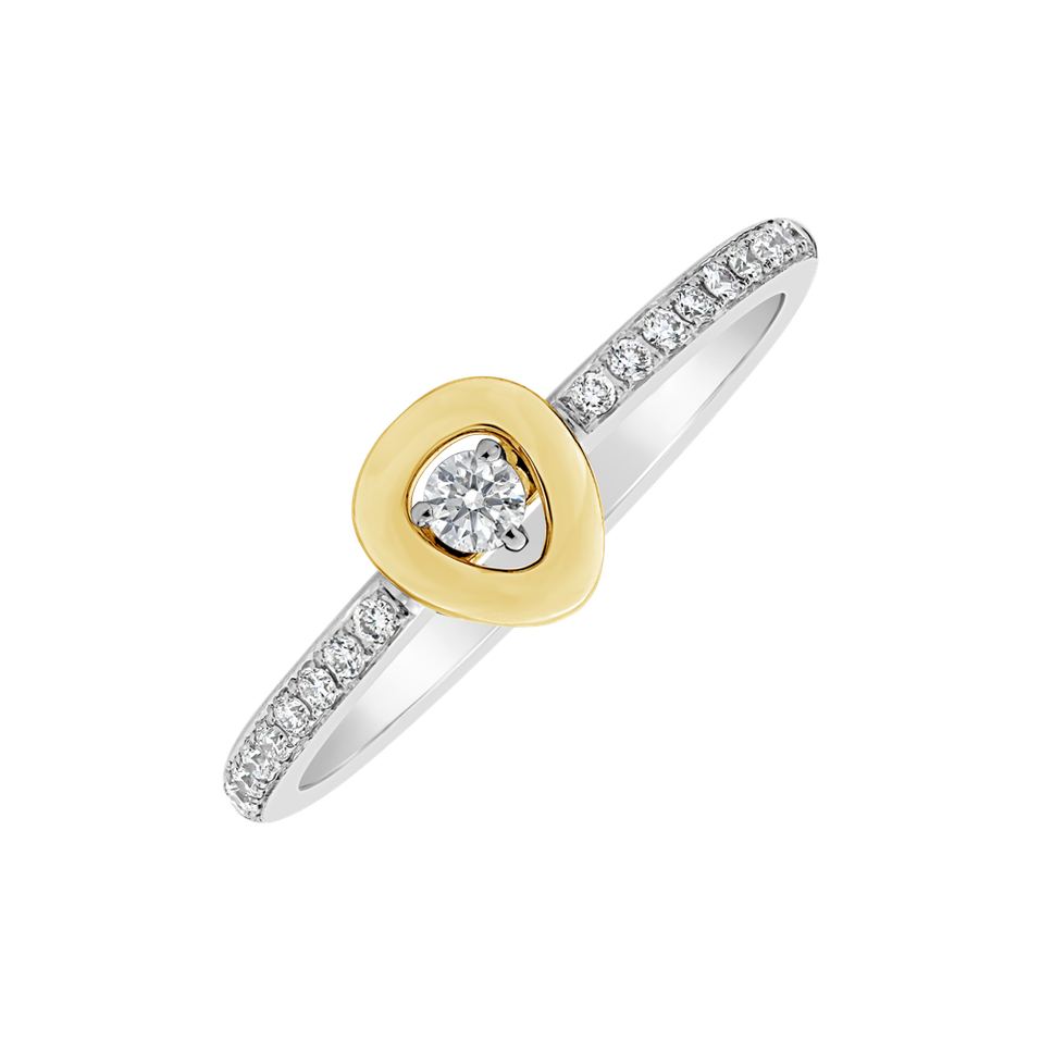 Prsten s diamanty Yellow Trinity