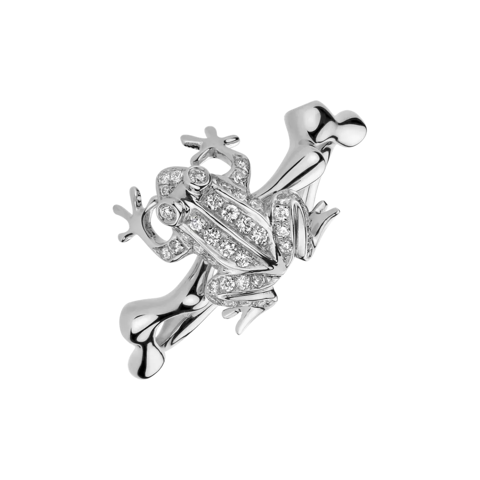 Prsten s diamanty Noble Frog