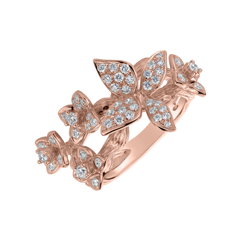 Prsten s diamanty Fascinating Butterfly