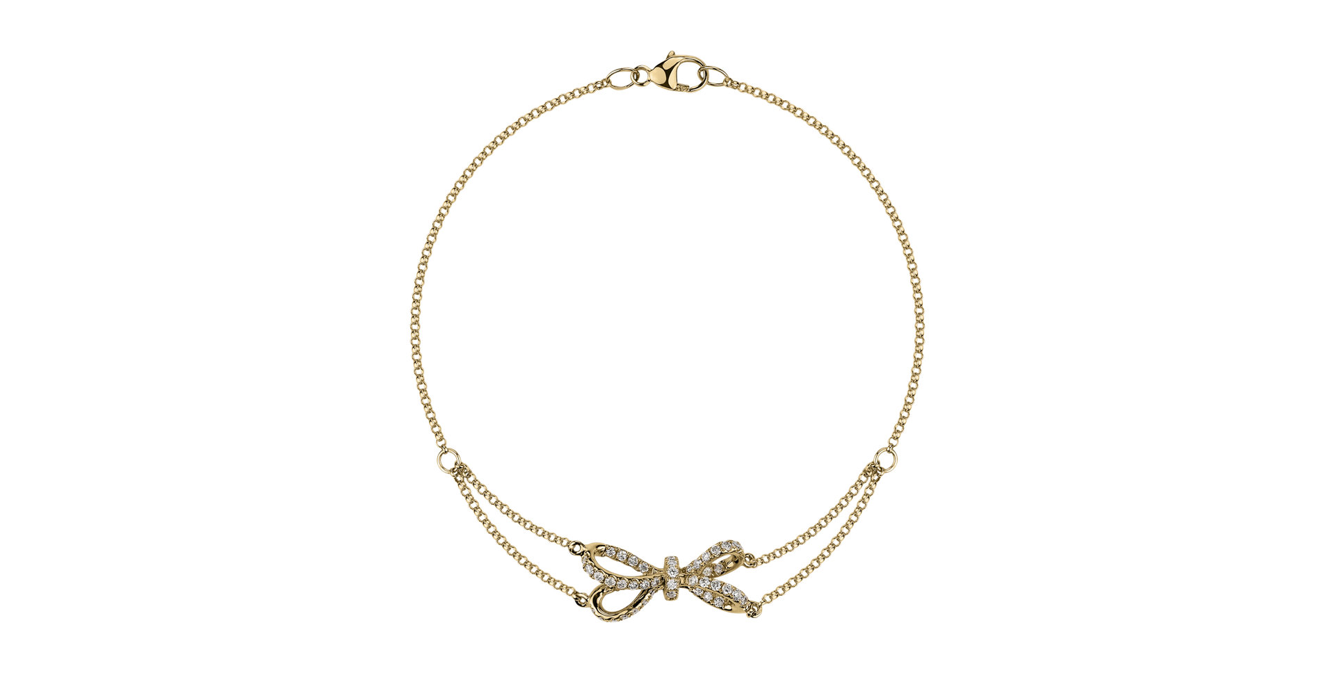 Náramek s diamanty Delicate Bow