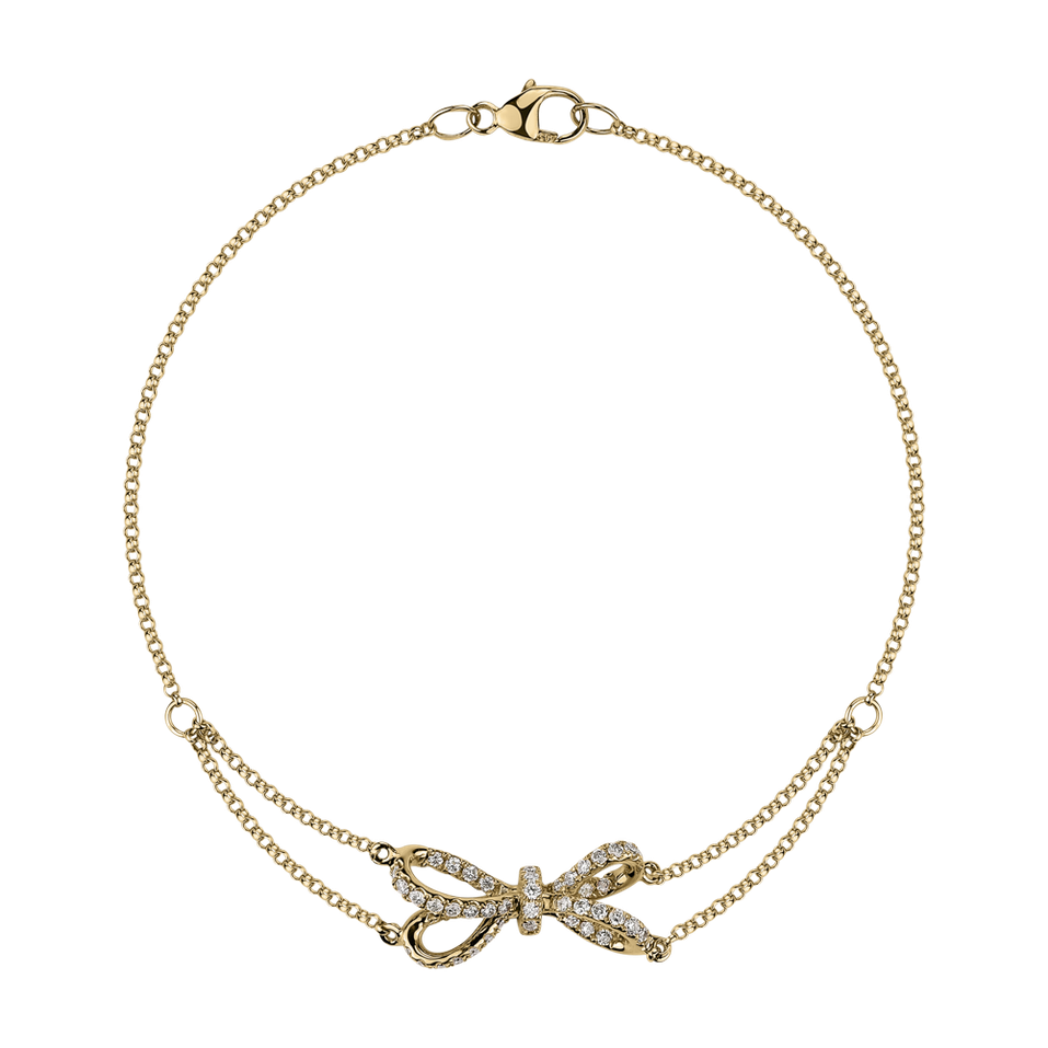 Náramek s diamanty Delicate Bow