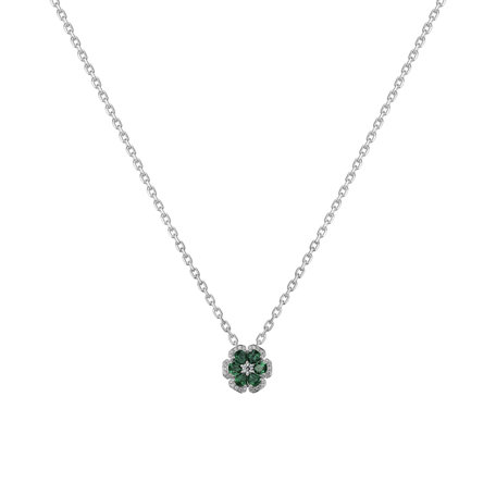 Přívěs s diamanty a smaragdy Emerald Lady