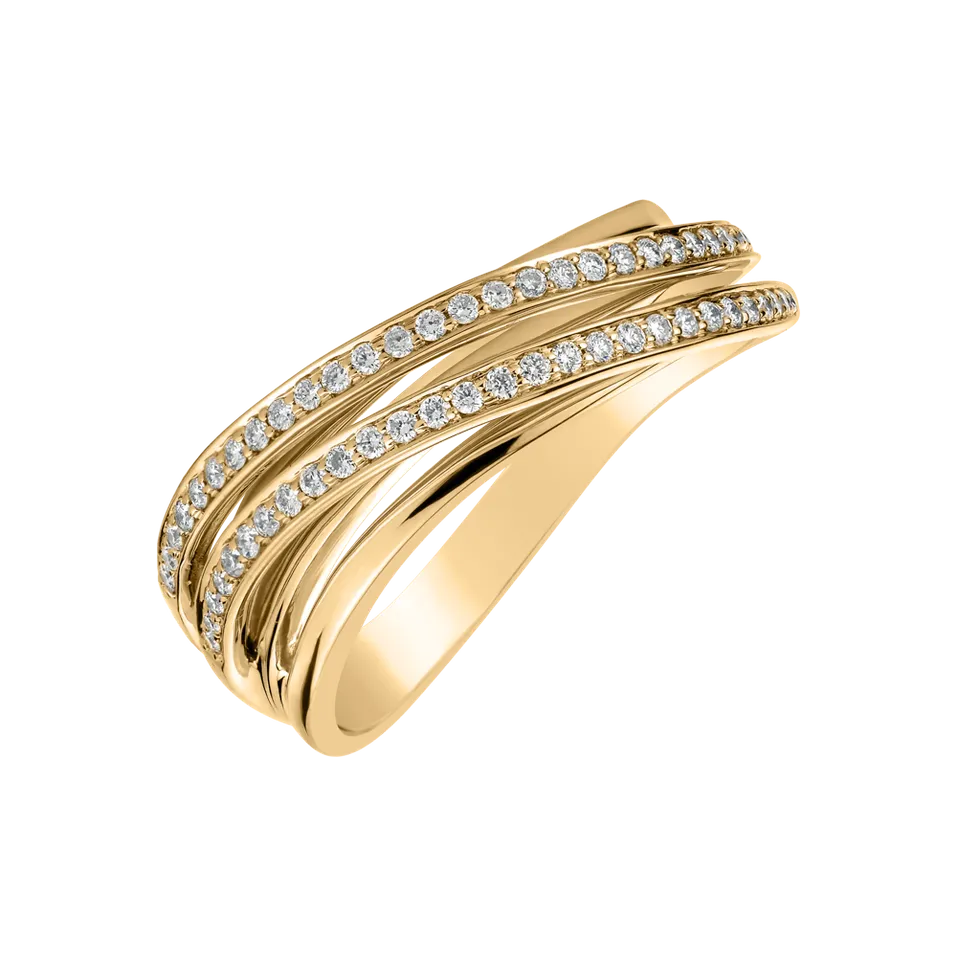 Prsten s diamanty Parallel Joy