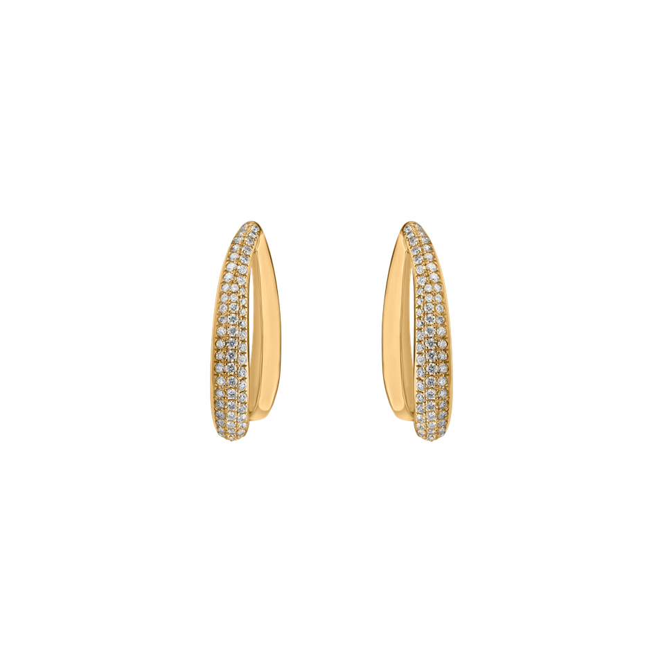 Náušnice s diamanty Shiny Teardrop