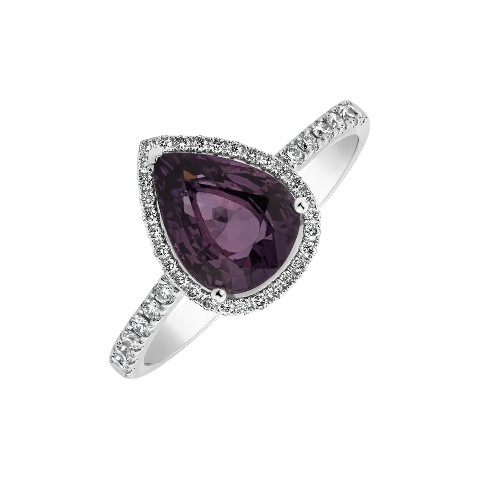 Prsten s safírem a diamanty Charming Glory