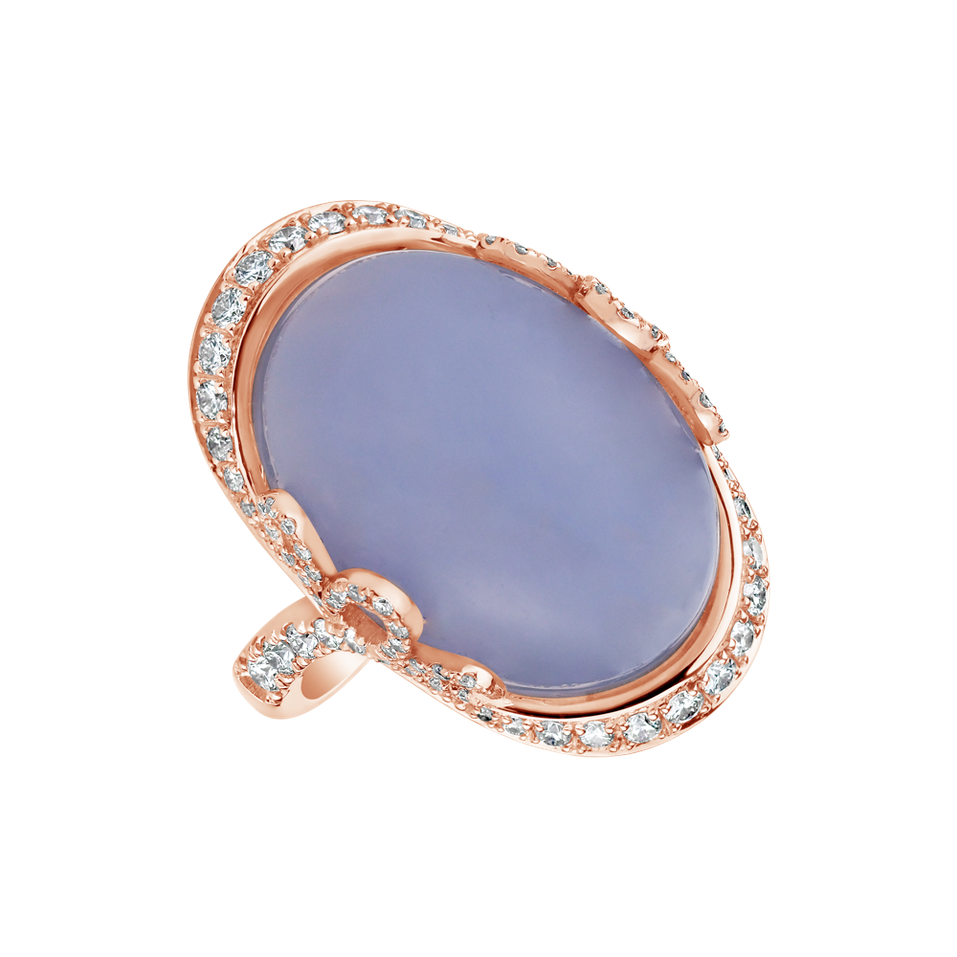 Prsten s chalcedonem a diamanty Glorious Gem