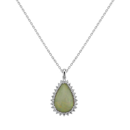 Přívěs s opálem a diamanty Royal Pear