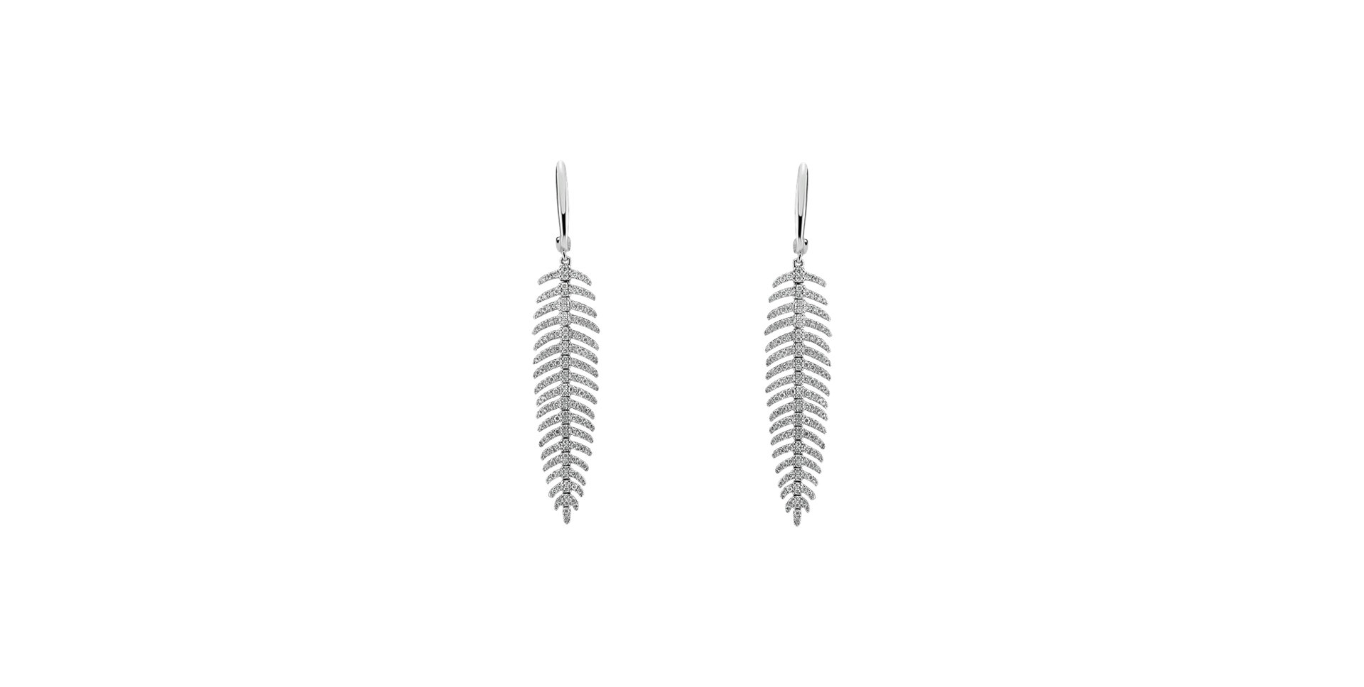 Náušnice s diamanty Galaxy Feather