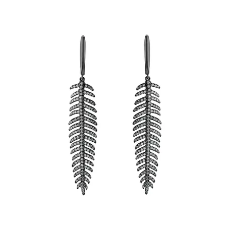 Náušnice s diamanty Galaxy Feather
