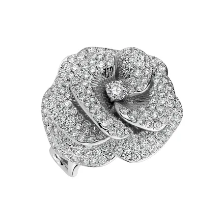 Prsten s diamanty Flowing Flower